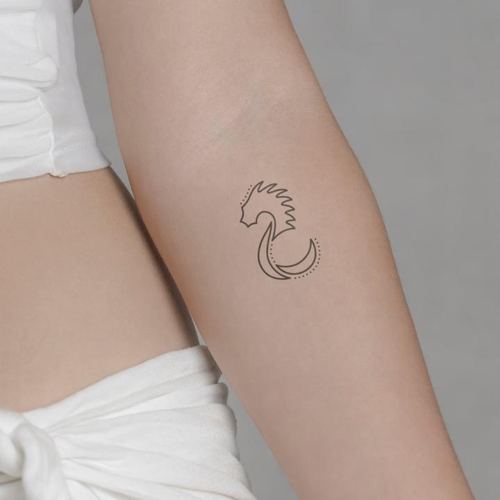 Actual product image minink Temporary tattoo - Dragon abstract