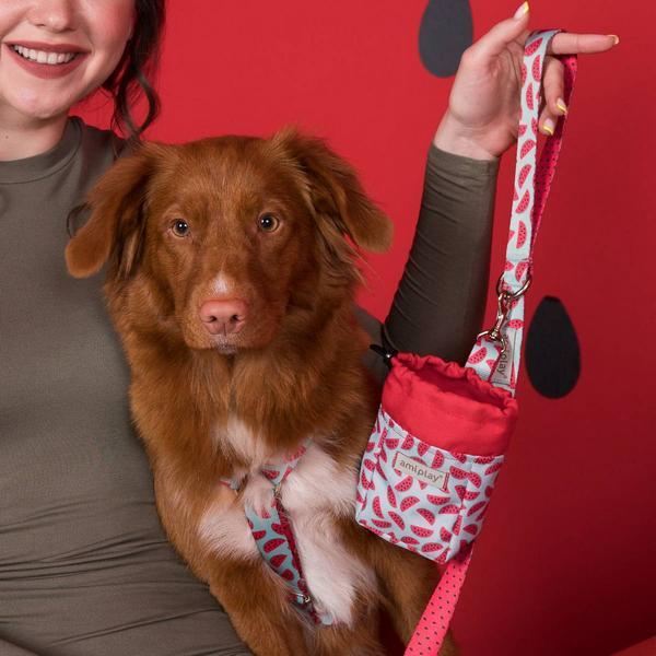 Produktbild amiplay Snack-Tasche Be Happy Cherry, Schwarz/Rot (Agility)