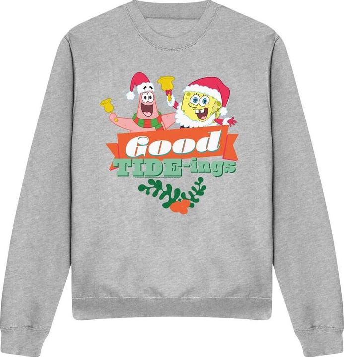 Produktbild Spongebob Squarepants Good Tideings Sweatshirt weihnachtliches Design (L)