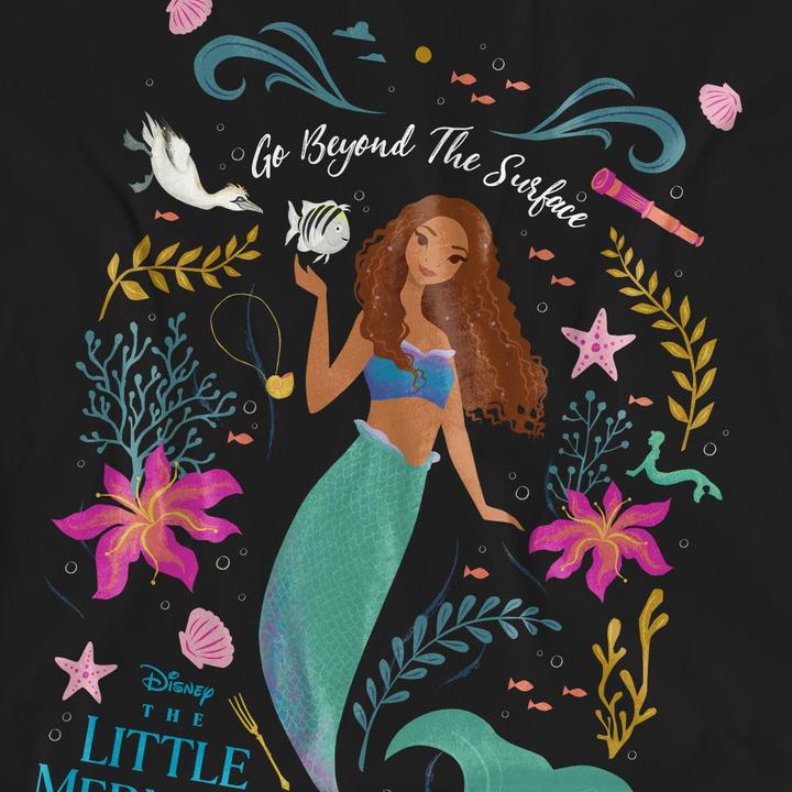 Actual product image The Little Mermaid Unisex Adult Go Beyond The Surface Ariel T-Shirt (L)