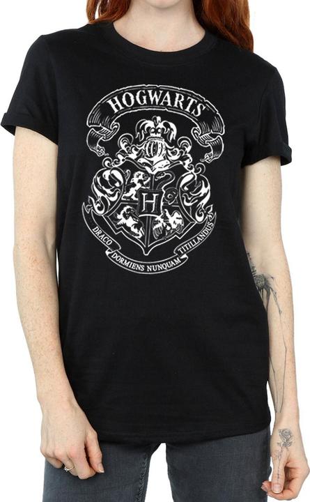 Immagine prodotto Maglietta boyfriend in cotone con stemma di Hogwarts (XXL)