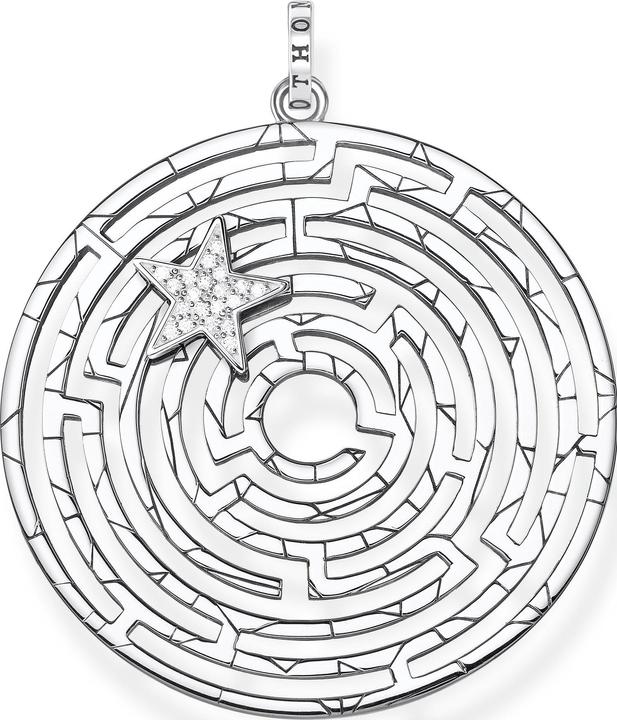 Thomas Sabo Anhänger Labyrinth mit silbernen Stern (Silber 925)