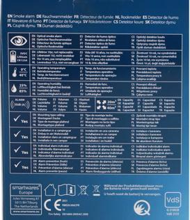 Actual product image Smartwares RM520 smoke detector