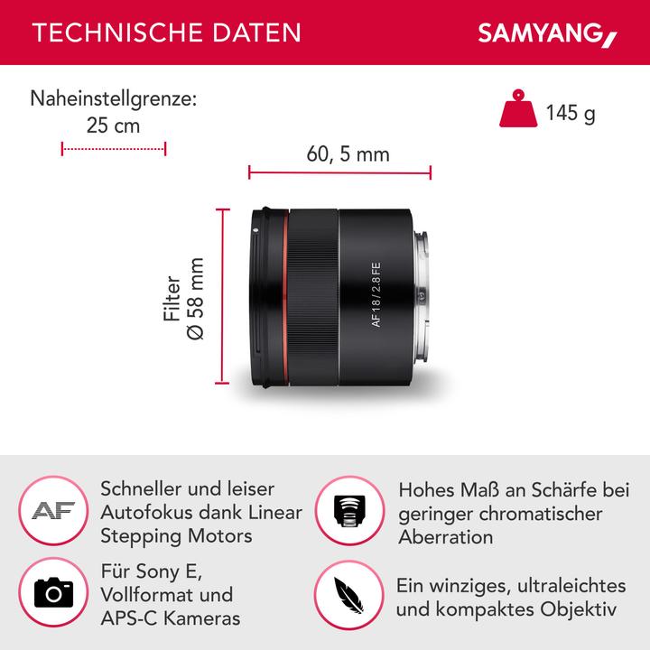 Produktbild Wiltec F2,8 (Sony E, APS-C / DX, Vollformat)