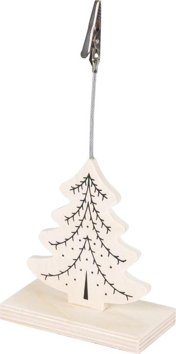 Image du produit Natura Punto Clip pour sapin de Noël en bois, avec pince de fixation pratique