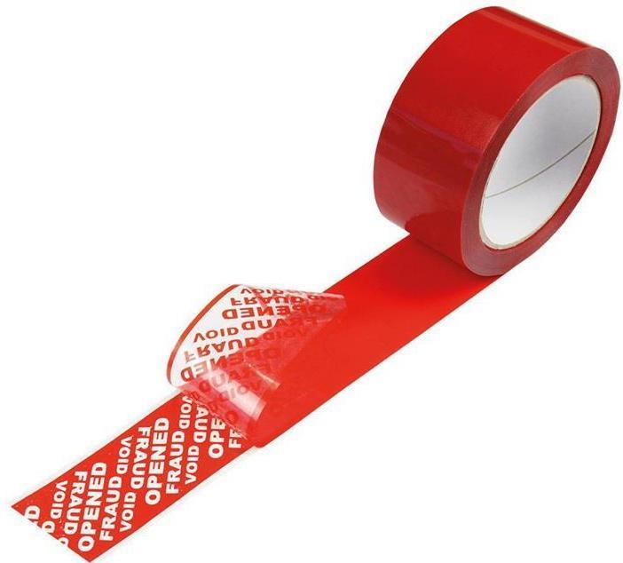 Transpak Sicherheitssiegelband Breite 50mm Länge 50m Stärke 49µ PET rot rot (50 mm)
