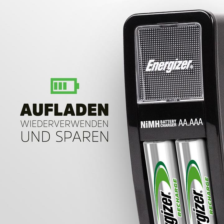 Produktbild Energizer Recharge Mini (2 Stk., AA, 2000 mAh, Ladegerät inkl. Akku)