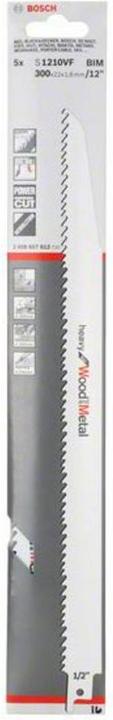 Produktbild Bosch Professional Zubehör PRO Multi Material Demolition S1210VF Blatt, 1,6 x 22 x 300 mm, 5-tlg.