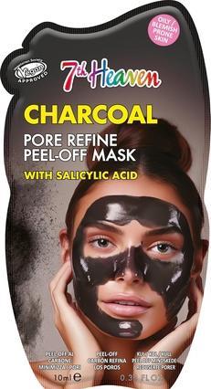 7th Heaven Charcoal Peel Off Face Mask with Salicylic Acid - Pore Refine for Oily Skin