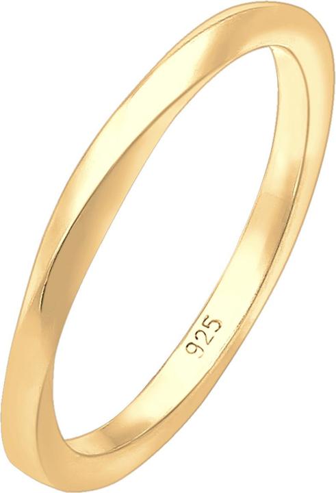 Image du produit Elli Bague Basic Bague à ruban Torsadée Classique Tendance 925 Argent (52, Argent 925)