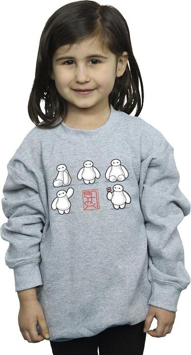 Actual product image Disney Girls Big Hero 6 Baymax Many Poses Sweatshirt (128)