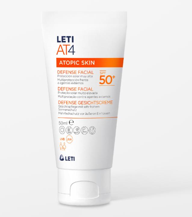 Produktbild Leti LETIAT4 Defense Gesichtscreme SPF 50+, 50 ml Creme, 50 ml Creme (Sonnencreme Gesicht, SPF 50+, 50 ml)