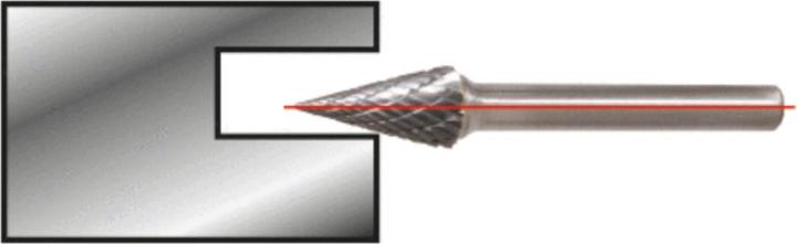 Produktbild KS Tools HM Spitzkegel-Frässtift Form M