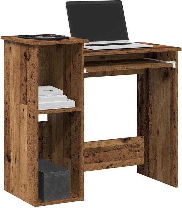 Image du produit VidaXL Bureau avec étagère imitation vieux bois 84x40x78cm bois composite Table de bureau