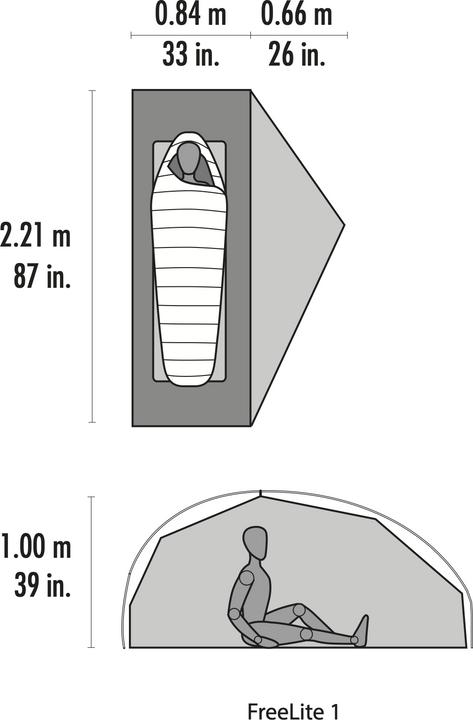 Actual product image Msr FreeLite 1 V3 (Dome tent, 0.89 kg, 1 person)