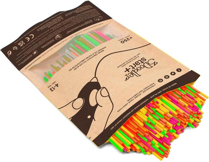 3Doodler Filament Start+ 250 neonrot neonorange neongruen neongelb neonpink/ / Neon Kompostierbarer (1 g, Mehrfarbig)