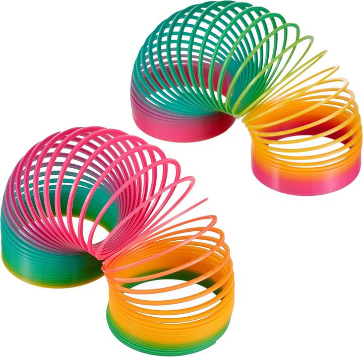 Produktbild The twiddlers Springfeder Rainbow Spirals Slinky Toy 2 Stück