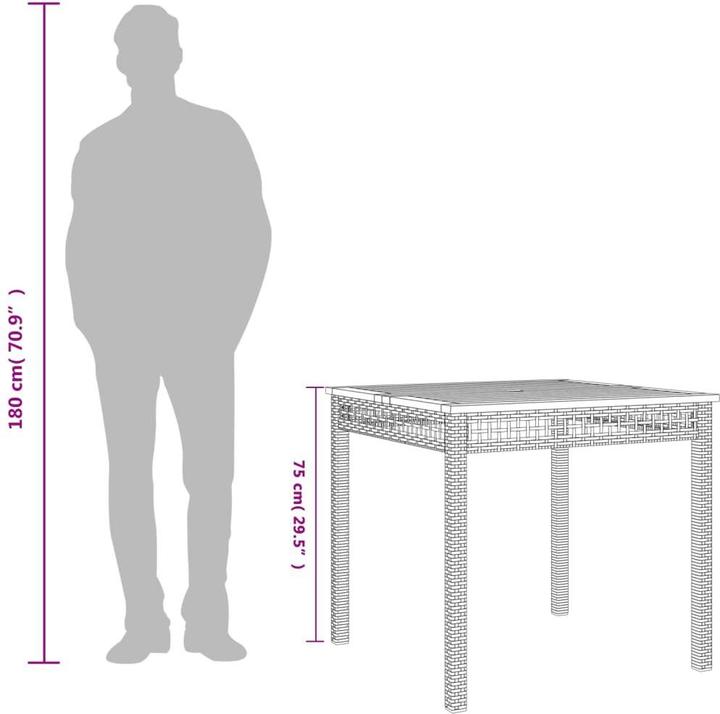 Produktbild VidaXL Gartentisch (80 cm)