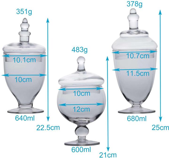 Produktbild Intirilife Vorratsglas für Süssigkeiten (0.60 l)
