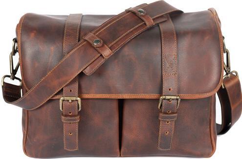 Image du produit Bronkey Roma Leder-Messenger-Tasche, Braun (Sac à bandoulière pour appareil photo)