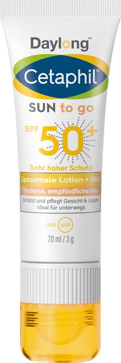 Produktbild Daylong Cetaphil Sun to go liposomale Lotion + Stick SPF 50+, 20 ml Lösung (Sonnenlotion, SPF 50+, 20 ml)