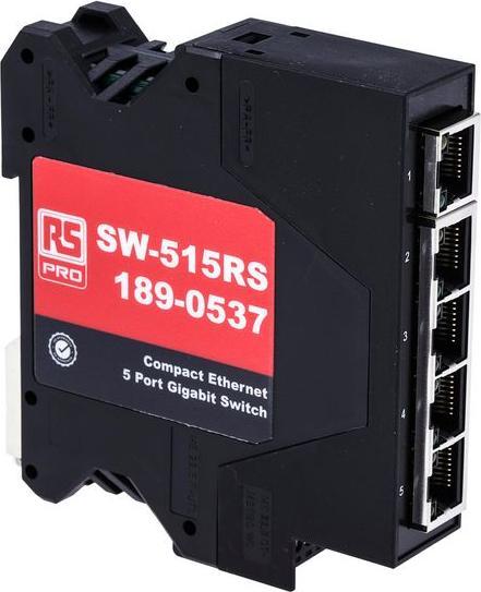 Rs Pro Ethernet-Switch, 5 x RJ45 / 1000Mbit/s für DIN-Schienen, 5  30V dc (5 Ports)