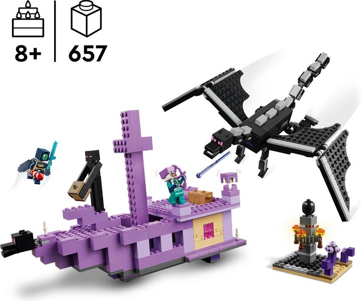Actual product image LEGO 21264 The Ender Dragon and the Ender Ship (21264, LEGO Minecraft)