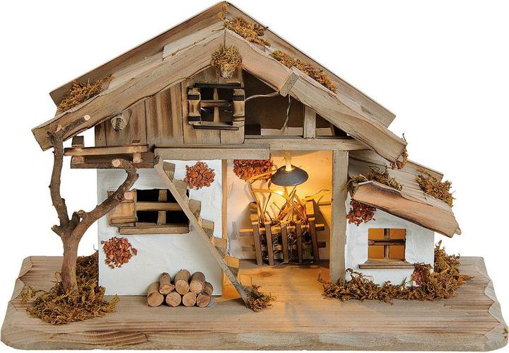 Immagine prodotto G. Wurm Casa per presepe con illuminazione a LED in legno