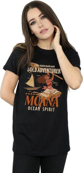 Actual product image Disney Womens/Ladies Moana Find Your Own Way Cotton Boyfriend T-Shirt (L)