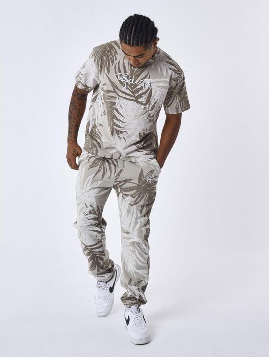 Produktbild Project X Paris t-hirt mit allover-muter palmenblätter project x pari (S)