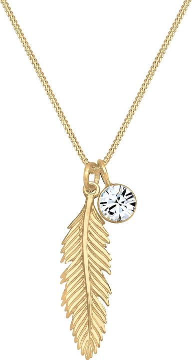 Elli Boho, Feder (925er Sterling Silber, Glaskristall)
