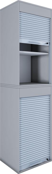 Produktbild VCM Büroschrank Aktenschrank Rollladen Schrank Holz "Aktos XL" (50 x 40 x 186 cm)