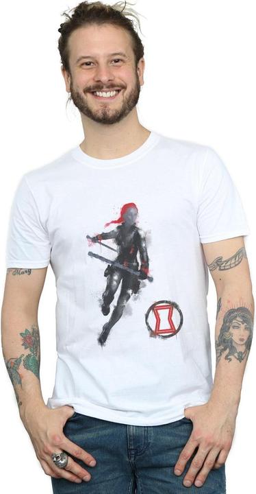 Actual product image Mens Avengers Endgame Painted Black Widow T-Shirt (3XL)