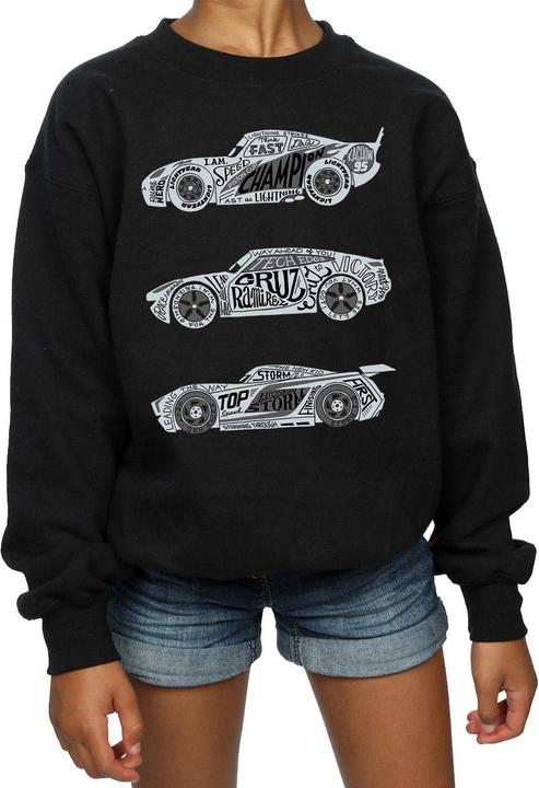 Immagine prodotto Disney Cars Text Racers Felpa Ragazze (140, 146)