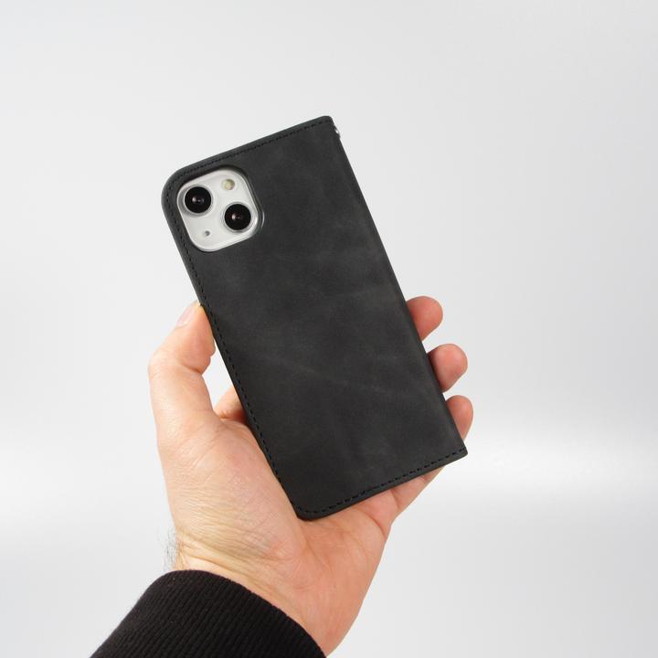 Actual product image PhoneLook Leather bag flip wallet vintage with magnetic closure and card holder (Apple iPhone 13)