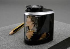 Produktbild Bind 70520 - Elektrischer Anspitzer schwarz-transparent, automatischer Spitzer für Standard Stiftstä