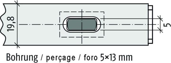 Produktbild Planet Türkantenriegel KR zu 2-flügligen Türabschlüssen Profilb (T-Flachwinkel, 1 Stk.)