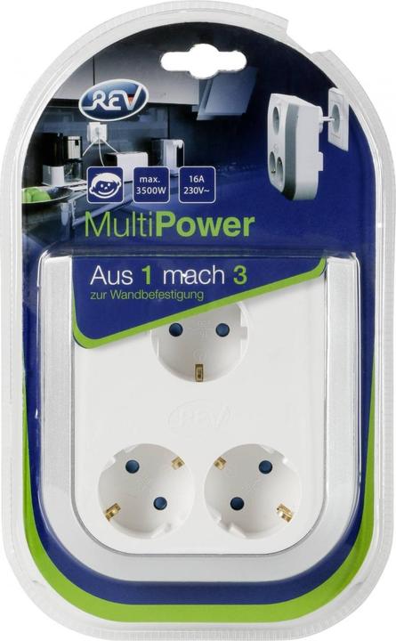 Actual product image REV MultiPower 3-fold socket extension (3 x, CEE 7/3)