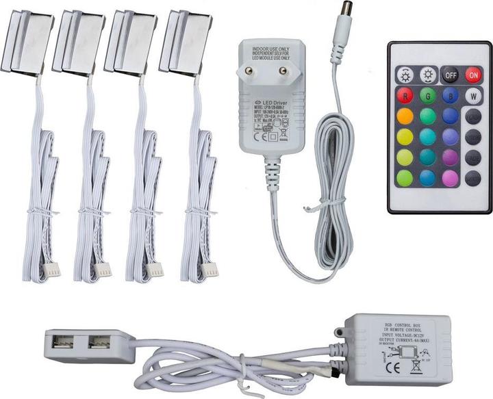 Immagine prodotto B.K.Licht Illuminazione per scaffali in vetro a LED set di 4