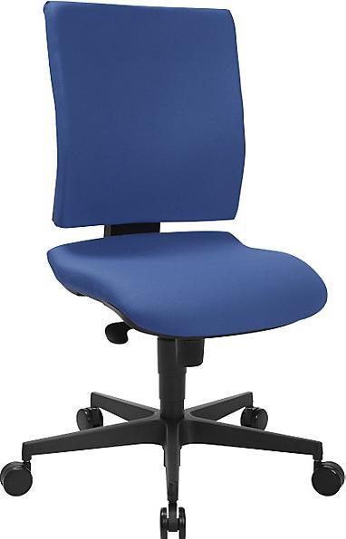 Actual product image Topstar SYNCRO CLEAN office swivel chair, antibacterial fabric cover, blue.