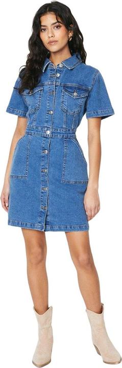 Actual product image Dorothy Perkins Womens/Ladies Denim Petite Mini Dress (36 D)