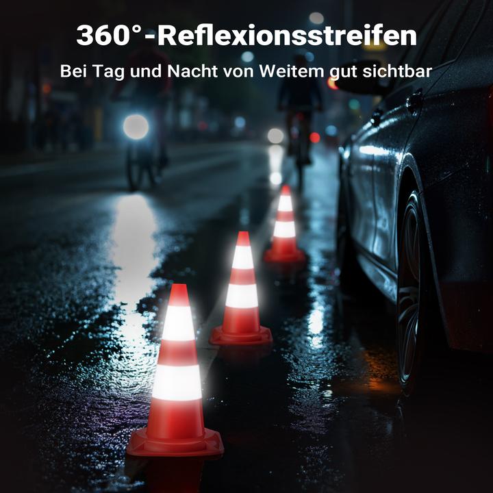 Produktbild Wiltec Verkehrskegel 50cm Leitkegel Strassen Pylon Warnhütchen Warnkegel aus PVC