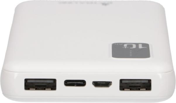 Produktbild Extralink EX.19638 power bank Lithium Polymer (LiPo) White (10000 mAh, 10 W, 37 Wh)