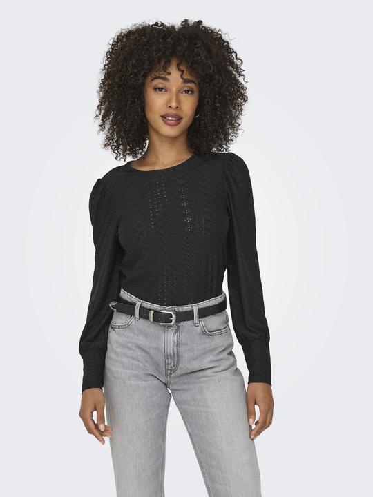 Produktbild Only Normal geschnitten Rundhals Elastische Bündchen Puffärmel Top Top (M)