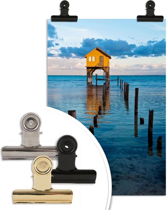 Actual product image Trenddeko House on the sea (80 x 120 cm)