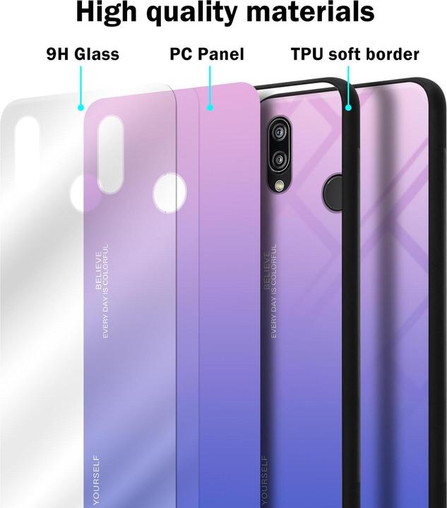 Produktbild Cadorabo TPU 2 Farben Glas Cover (Huawei Nova 3E)