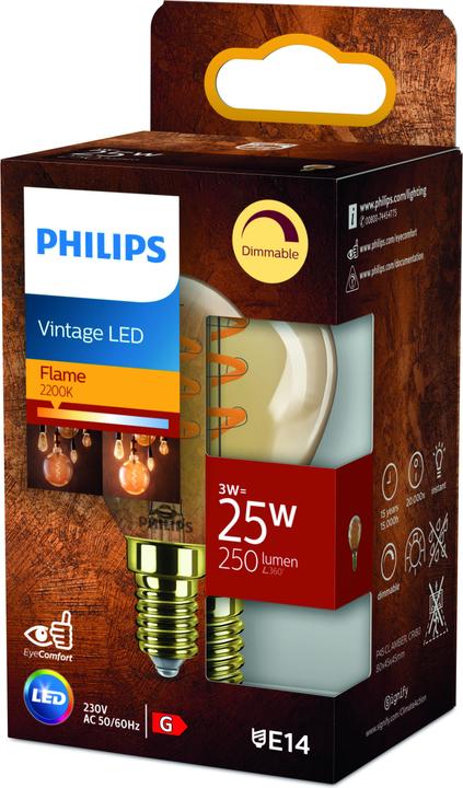 Produktbild Philips Amber (E14, 3 W, 250 lm, 1 x, E)
