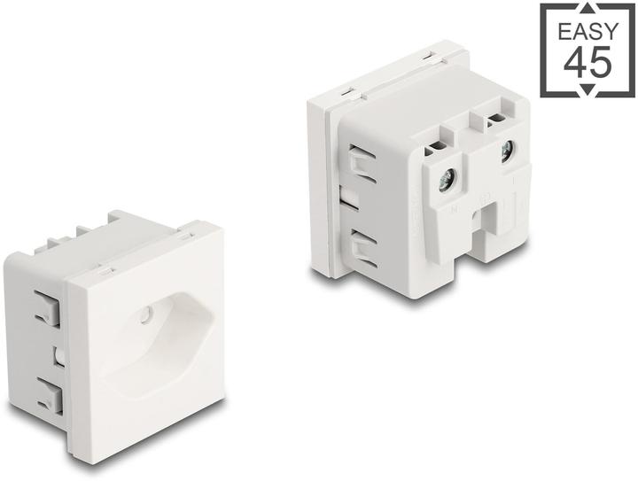 Actual product image Delock Easy 45 socket outlet with earthing contact T13 Switzerland 45 x 45 m