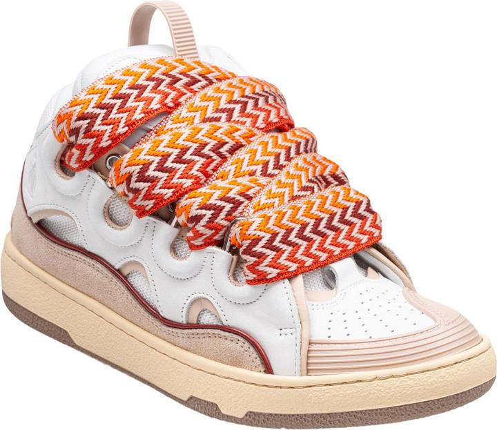 Produktbild Lanvin curb sneakers in white and peach leather (37)