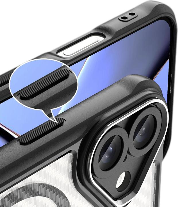 Produktbild OEM Defender Carbon Mag case for iPhone 16 6,1" black (Apple iPhone 16)